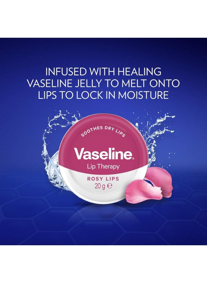 Vaseline Lip Therapy Lip Balm Rose and Almond Oil 20 G (3pcs) - Image 2